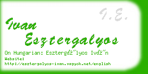 ivan esztergalyos business card